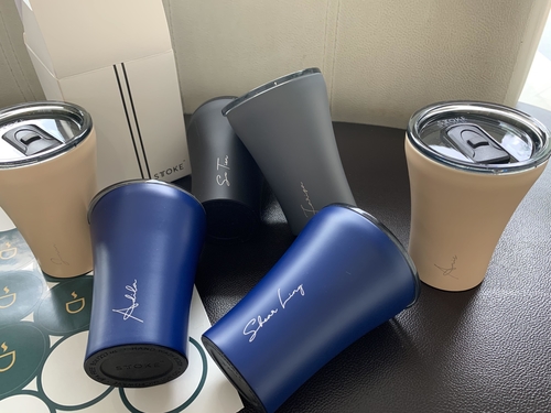 Sttoke Reusable Ceramic Coated Cups (Name Engraving Available)
